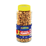 Planters Delicately Seasoned Dry Roasted Peanuts Jar, 454-g Front_Elevated
