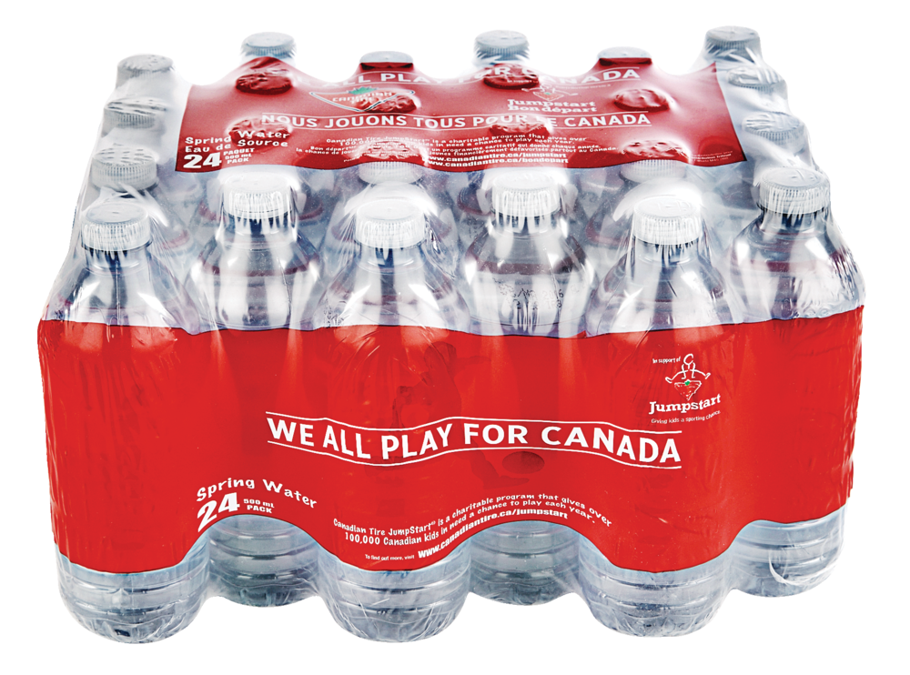 Jumpstart Bottled Natural Spring Water, 500mL, 24pk Canadian Tire