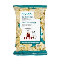 FRANK Salt & Vinegar Rippled Potato Chips, 200-g Front_Flat