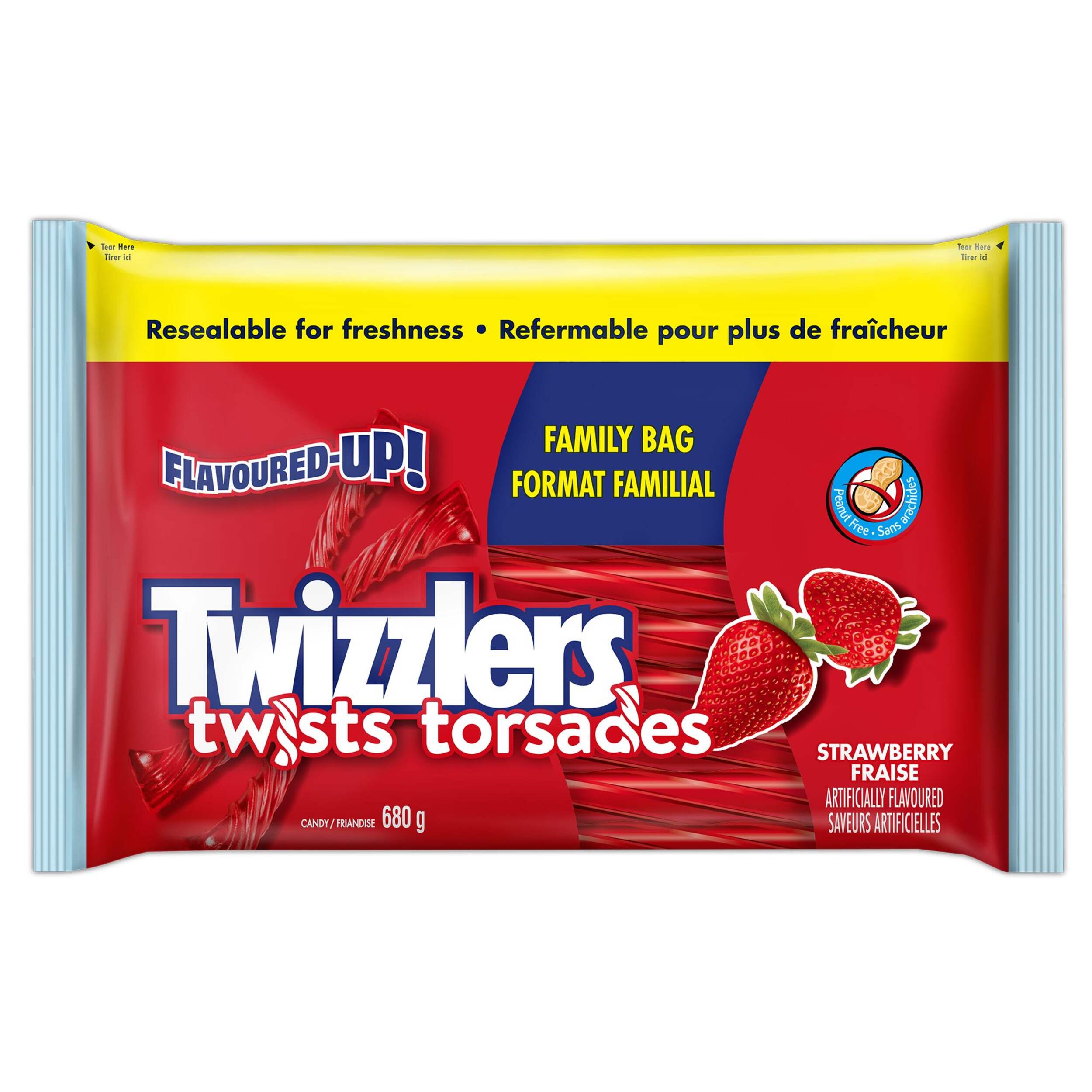 Twizzlers Strawberry Twists Candy Family Bag, 680-g Front_Flat
