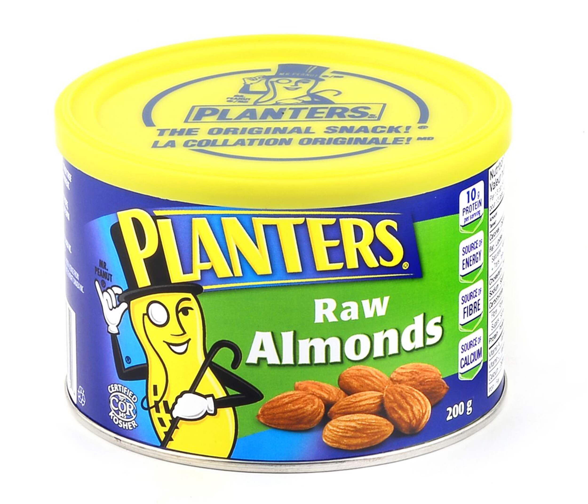 Boîte d'amandes crues Planters, 200 g Front_Elevated