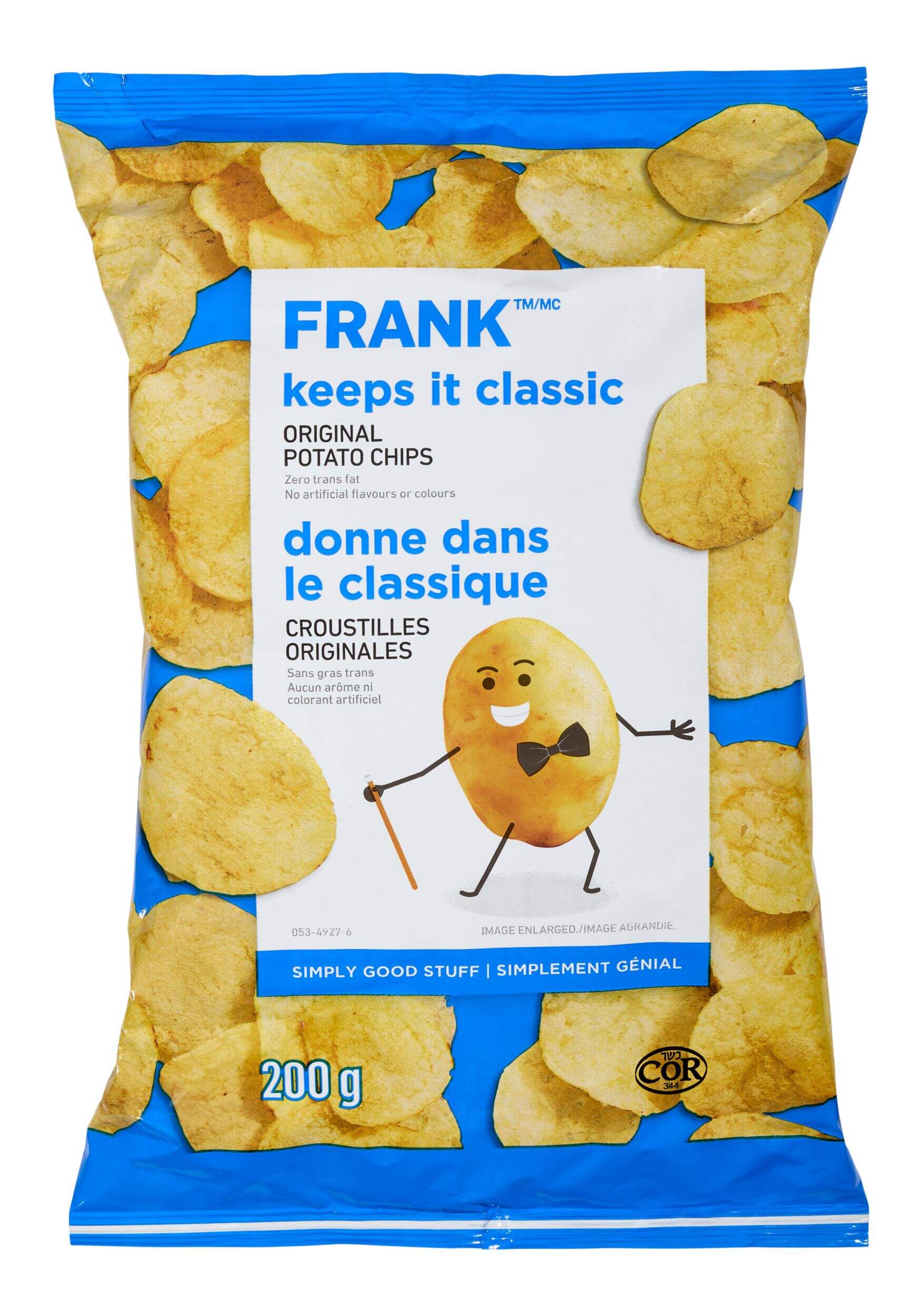 FRANK Original Potato Chips, 200-g Front_Flat