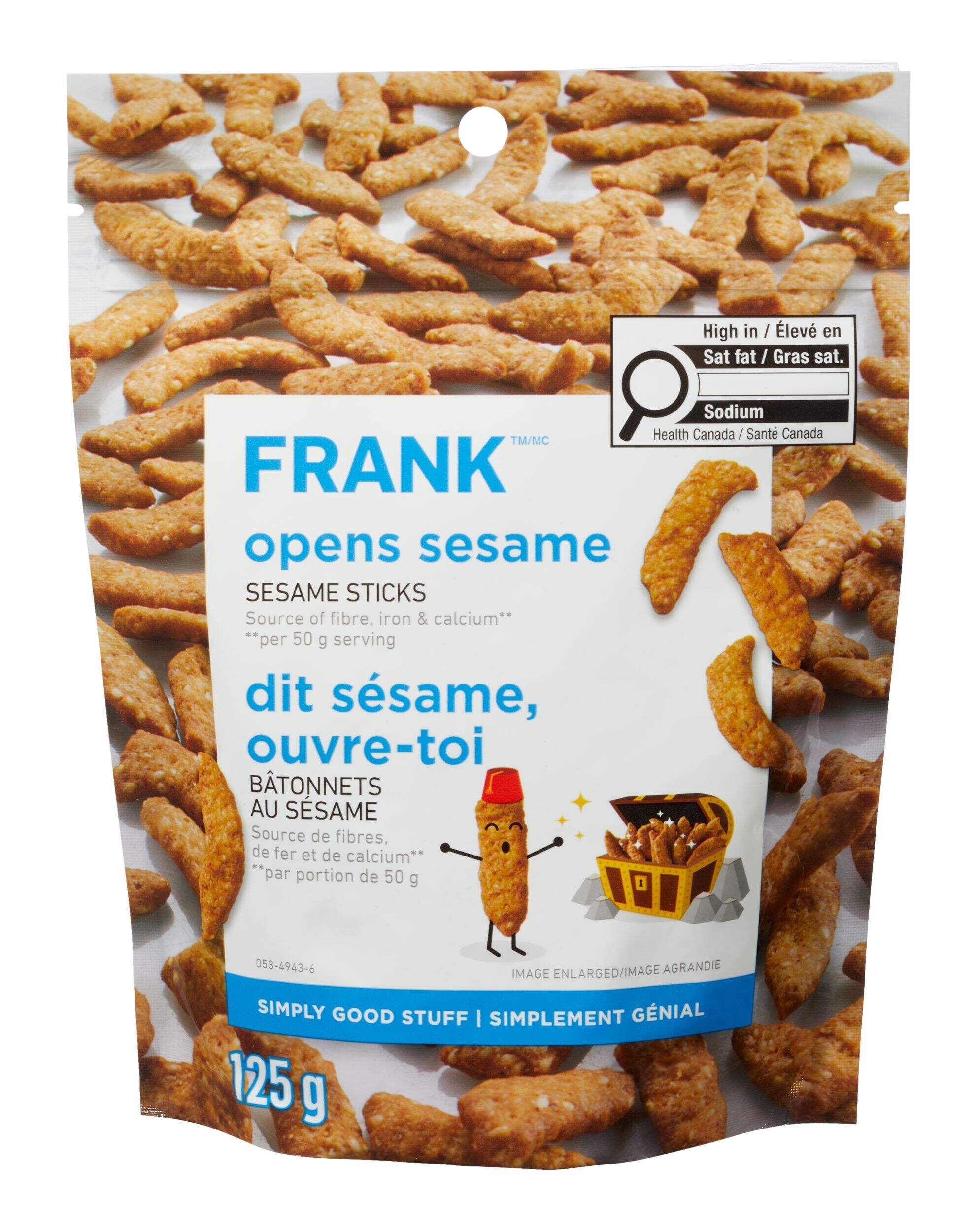 FRANK Sesame Sticks, 125-g Front_Flat