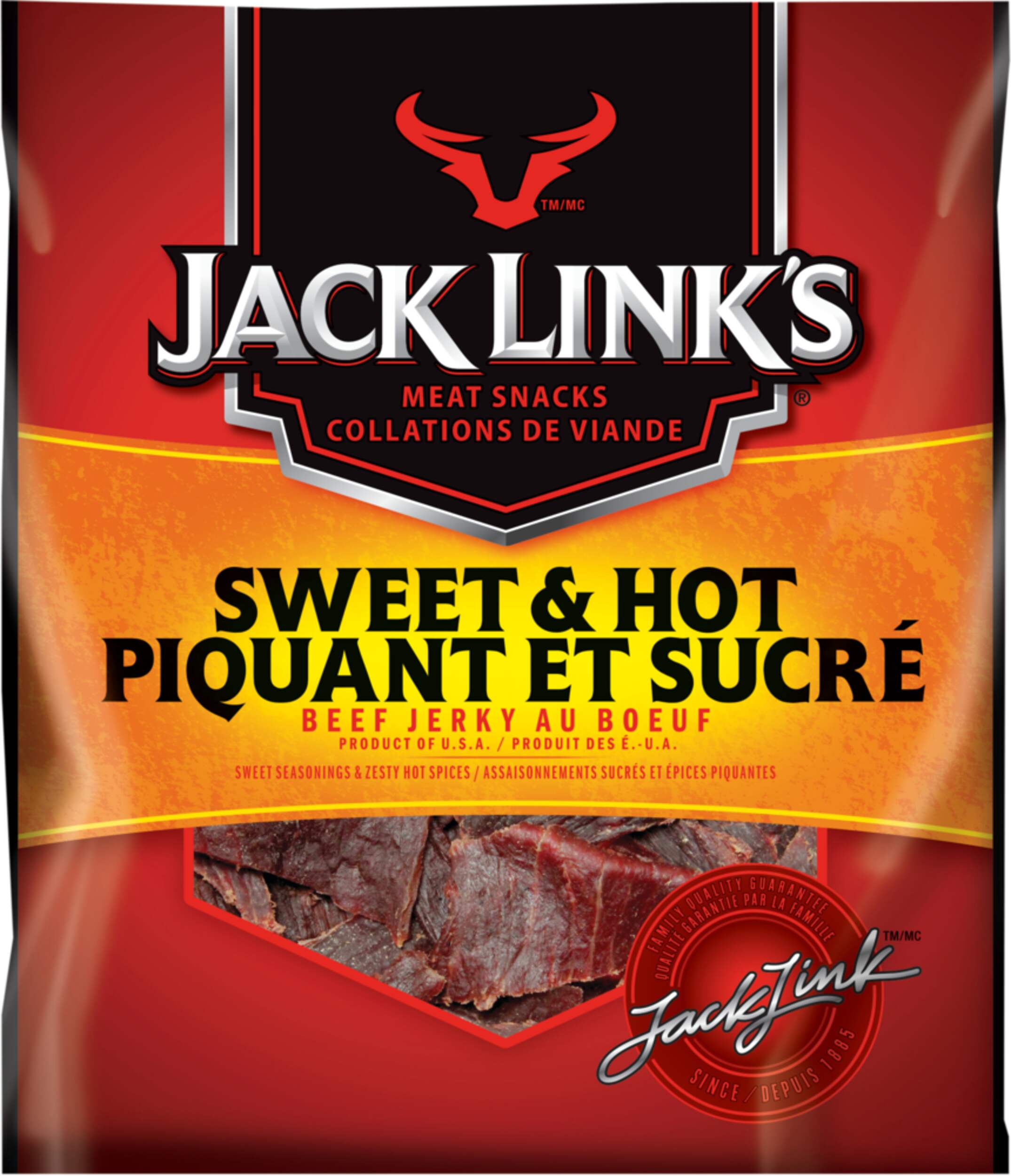 Jack Link's Seet & Hot Beef Jerky, 80-g Front_Flat