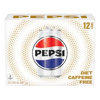 Diet Pepsi Caffine Free Soda, 12 x 355-ml Front_Elevated