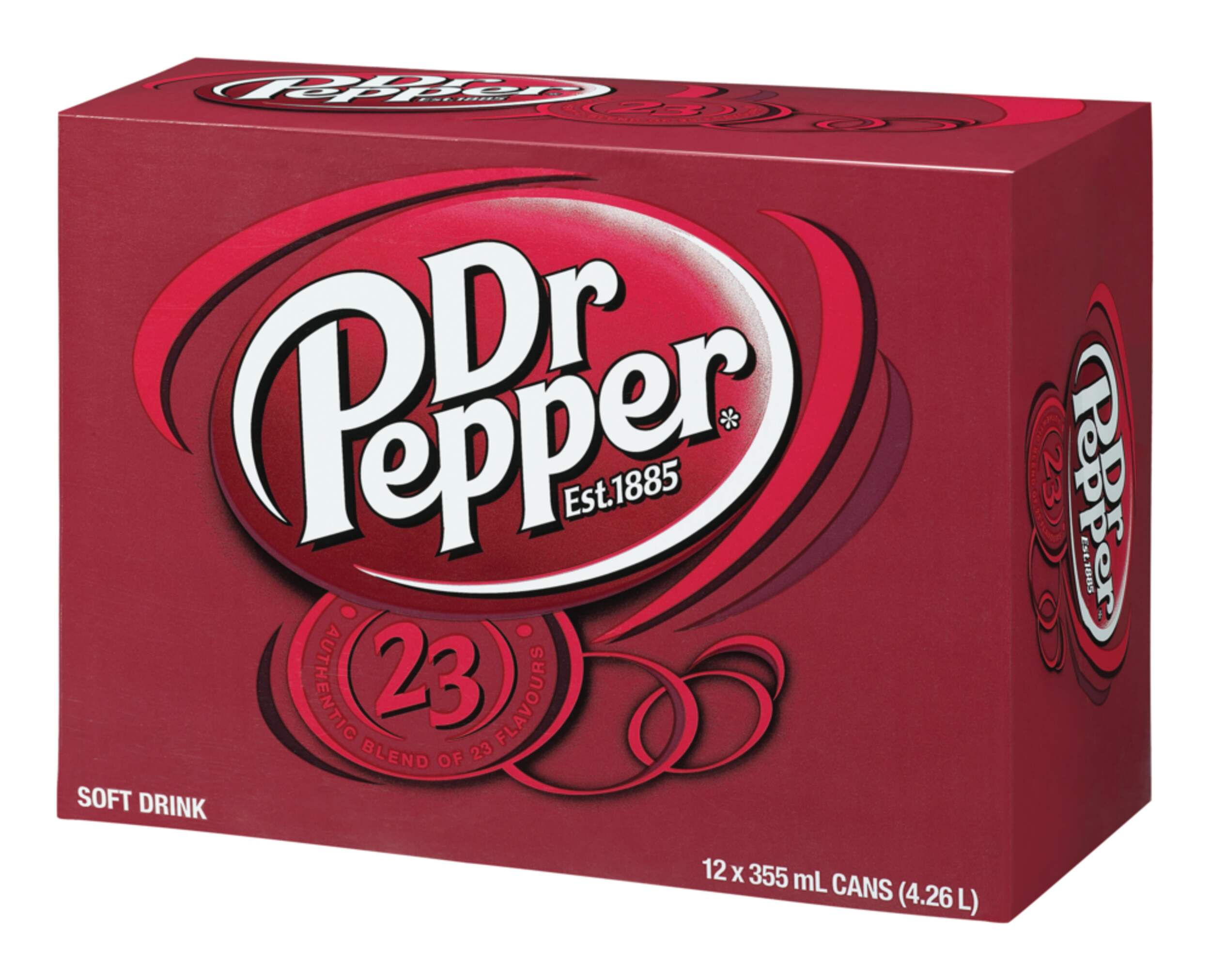 Dr. Pepper Soda, 12 x 355-ml Front_Angled_Left