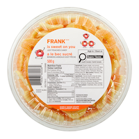 FRANK Peach Ring Candy Tub, 500-g Overhead_Flat