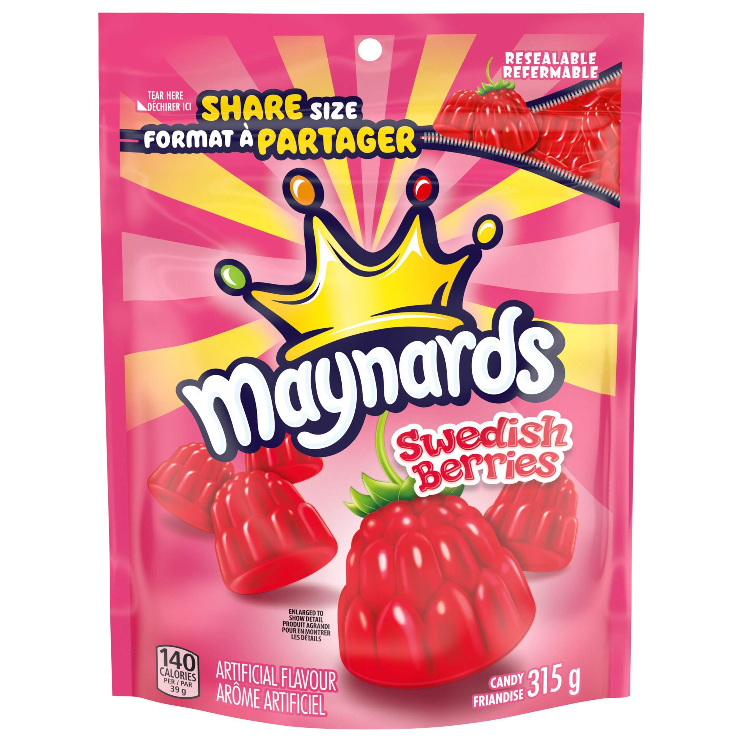 Bonbons Maynards Swedish Berries, 315 g Front_Flat