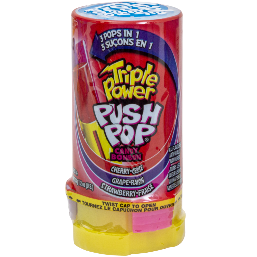 Topps Triple Power Push Pop, Assorted Flavours, 34-g | Canadian Tire