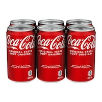 Coca-Cola Coke Classic, Mini Cans, 222-mL, 6-pk Front_Flat