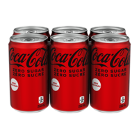Coca-Cola Coke Zero Sugar, 222-mL, 6-pk Front_Elevated