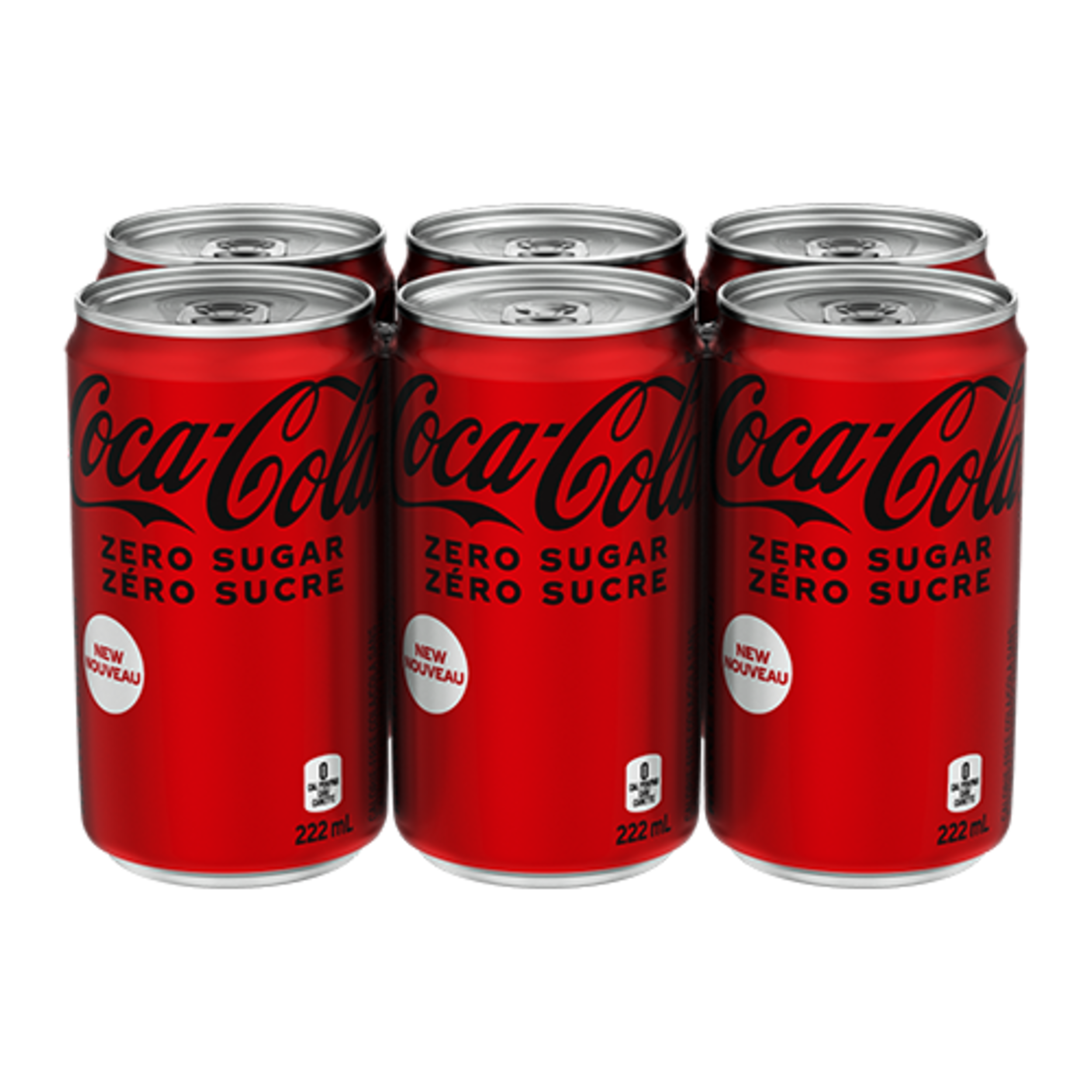 Coca-Cola Coke Zero Sugar, 222-mL, 6-pk Front_Elevated