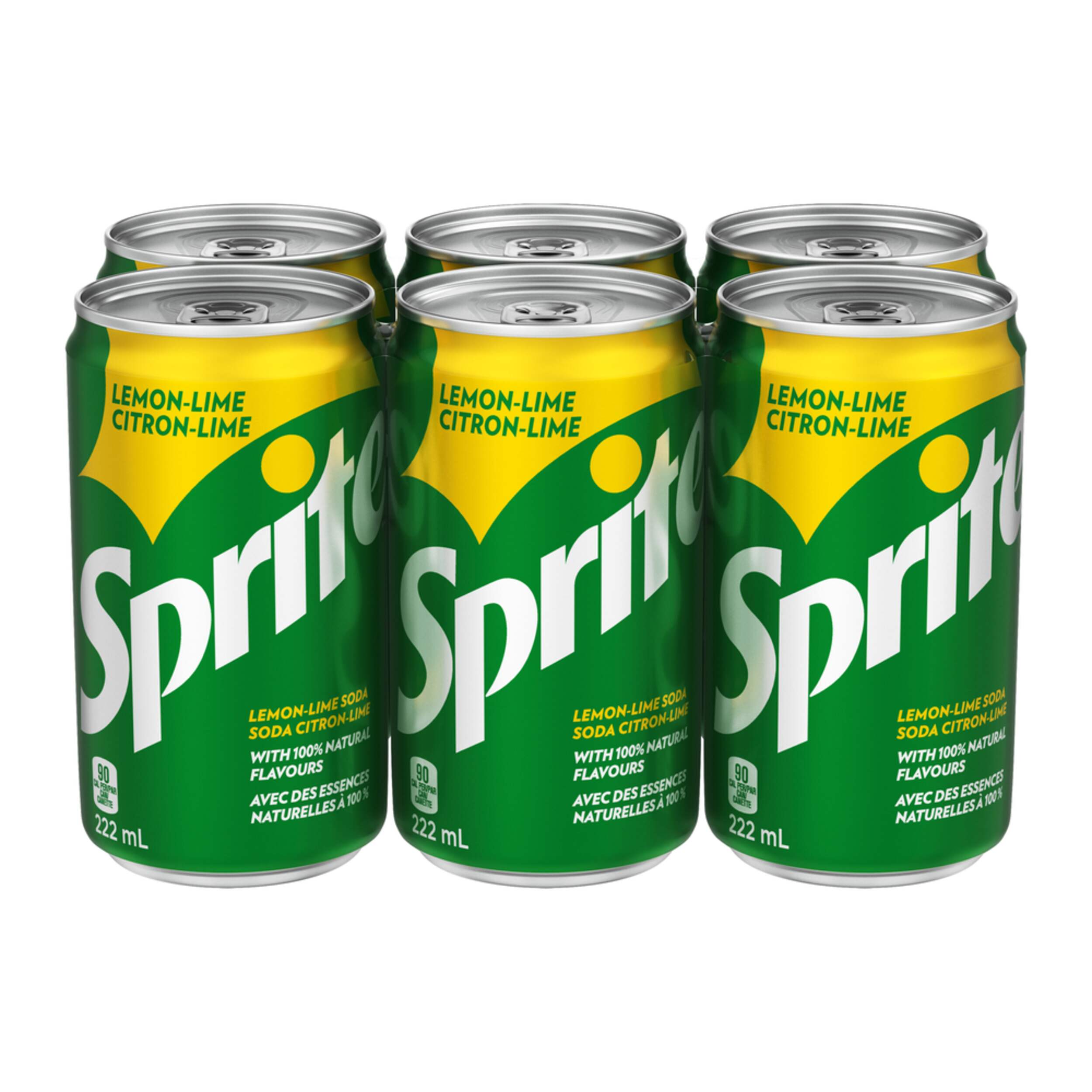 Boisson gazeuse Sprite, 222 ml, paq. 6 Front_Flat