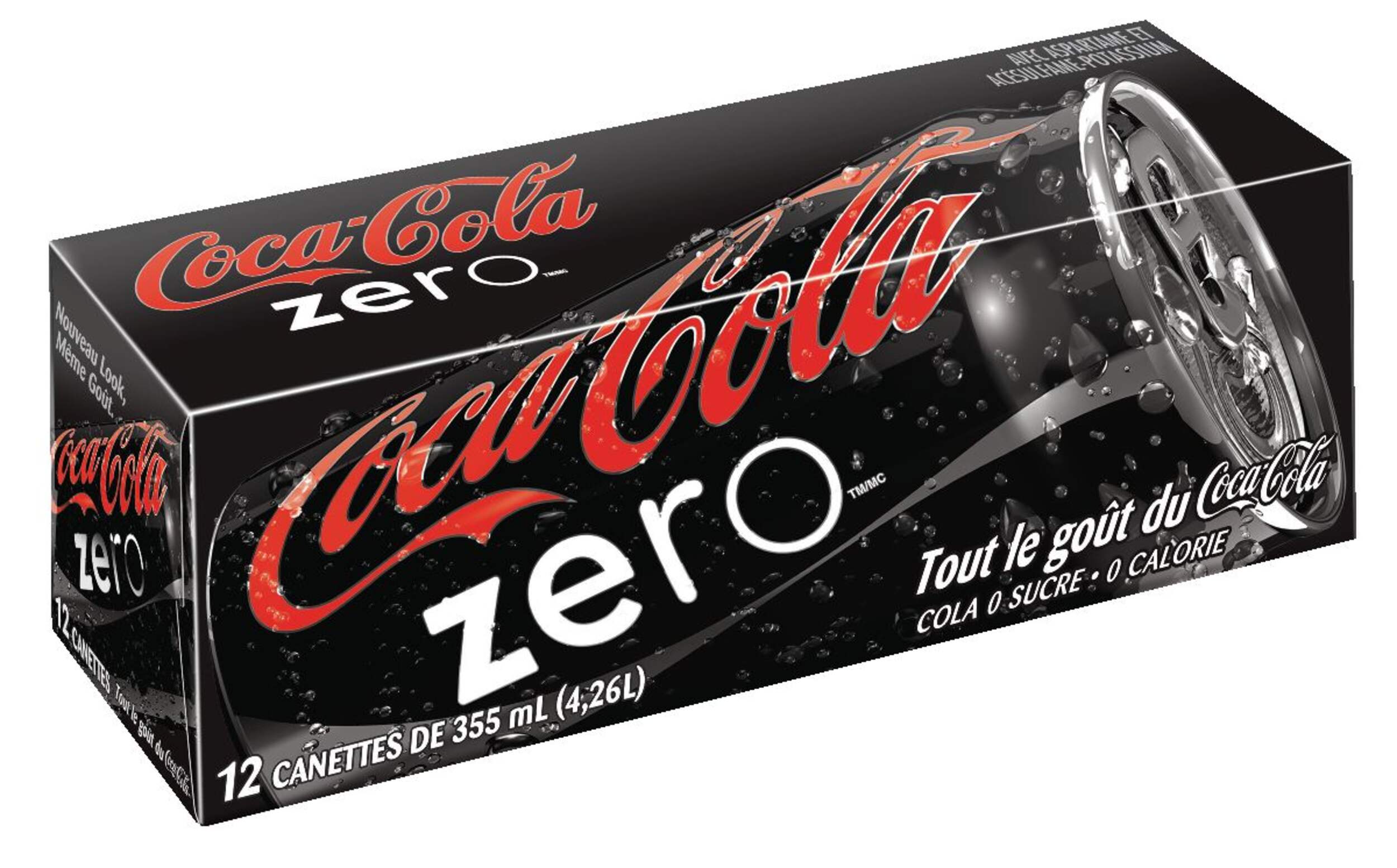 Coca-Cola Zero, 12 x 355 mL Front_Angled_Right