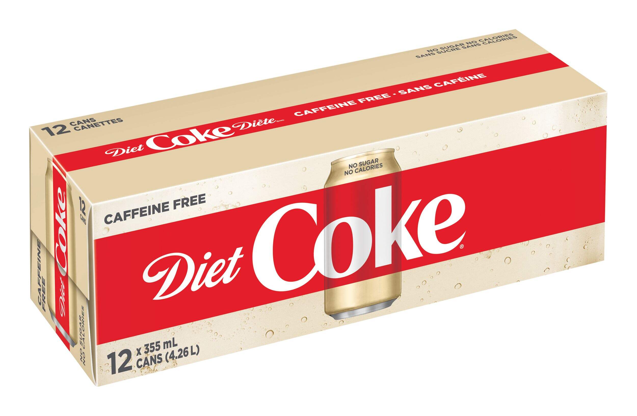 Soda sans caféine Coke diète, 12 x 355 mL Overhead_Plunge