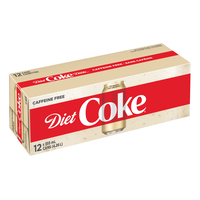 Diet Coke Caffine Free Soda, 12 x 355-ml Overhead_Plunge