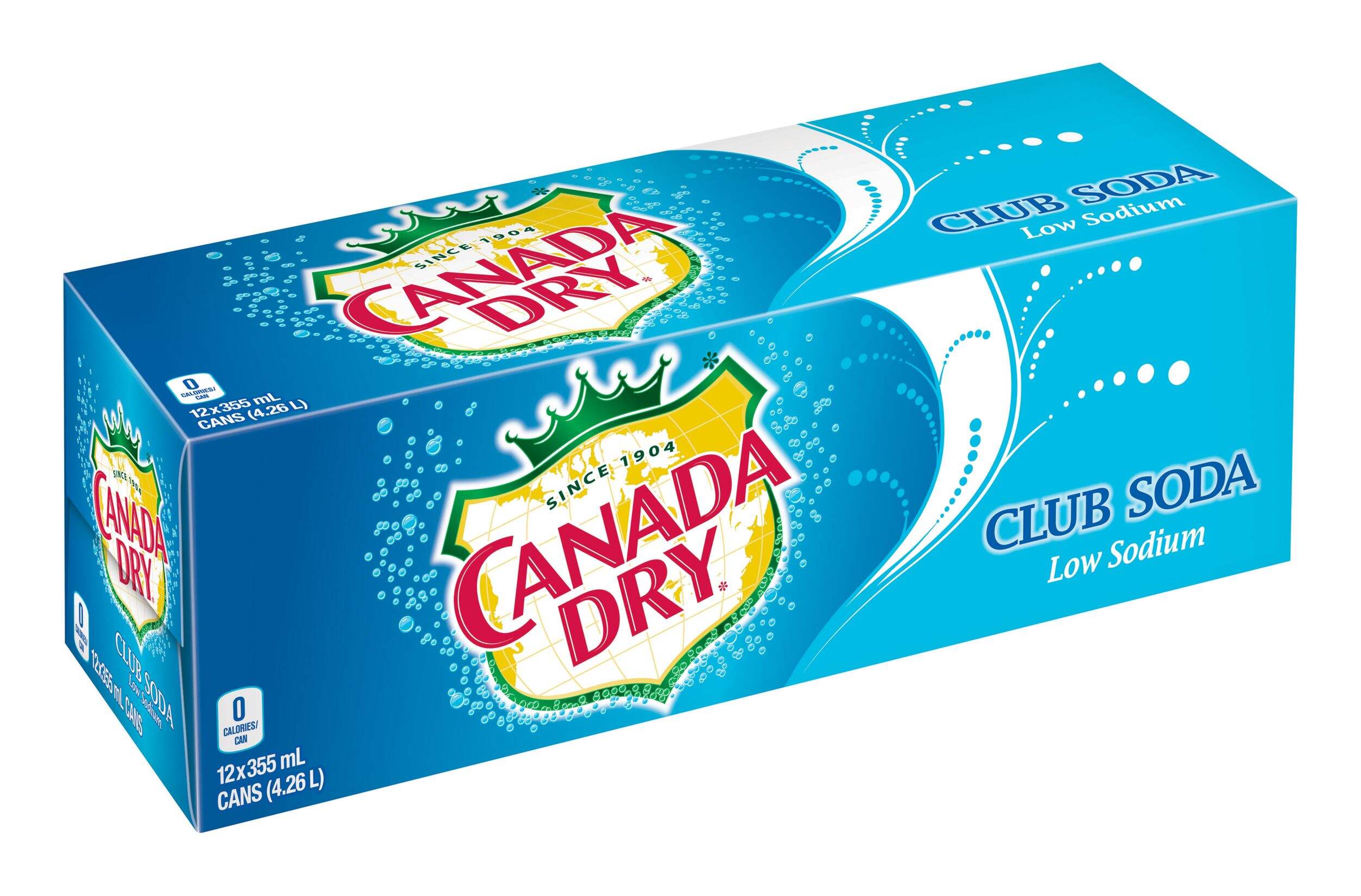 Soda faible en sodium Canada Dry, 12 x 355 mL Overhead_Plunge