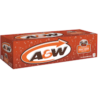 A&W Caffine Free Root Beer, 12 x 355-ml Front_Angled_Right