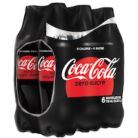 Coca-Cola Coke Zero Sugar, 710-mL, 6-pk Front_Three_Fourths_Angled_Right