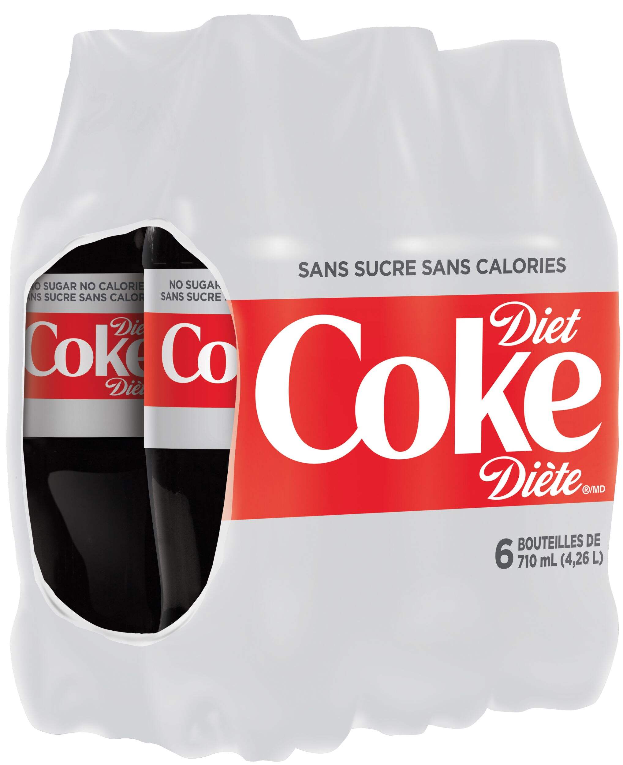 Diet Coke, 710-mL, 6-pk Front_Three_Fourths_Angled_Right
