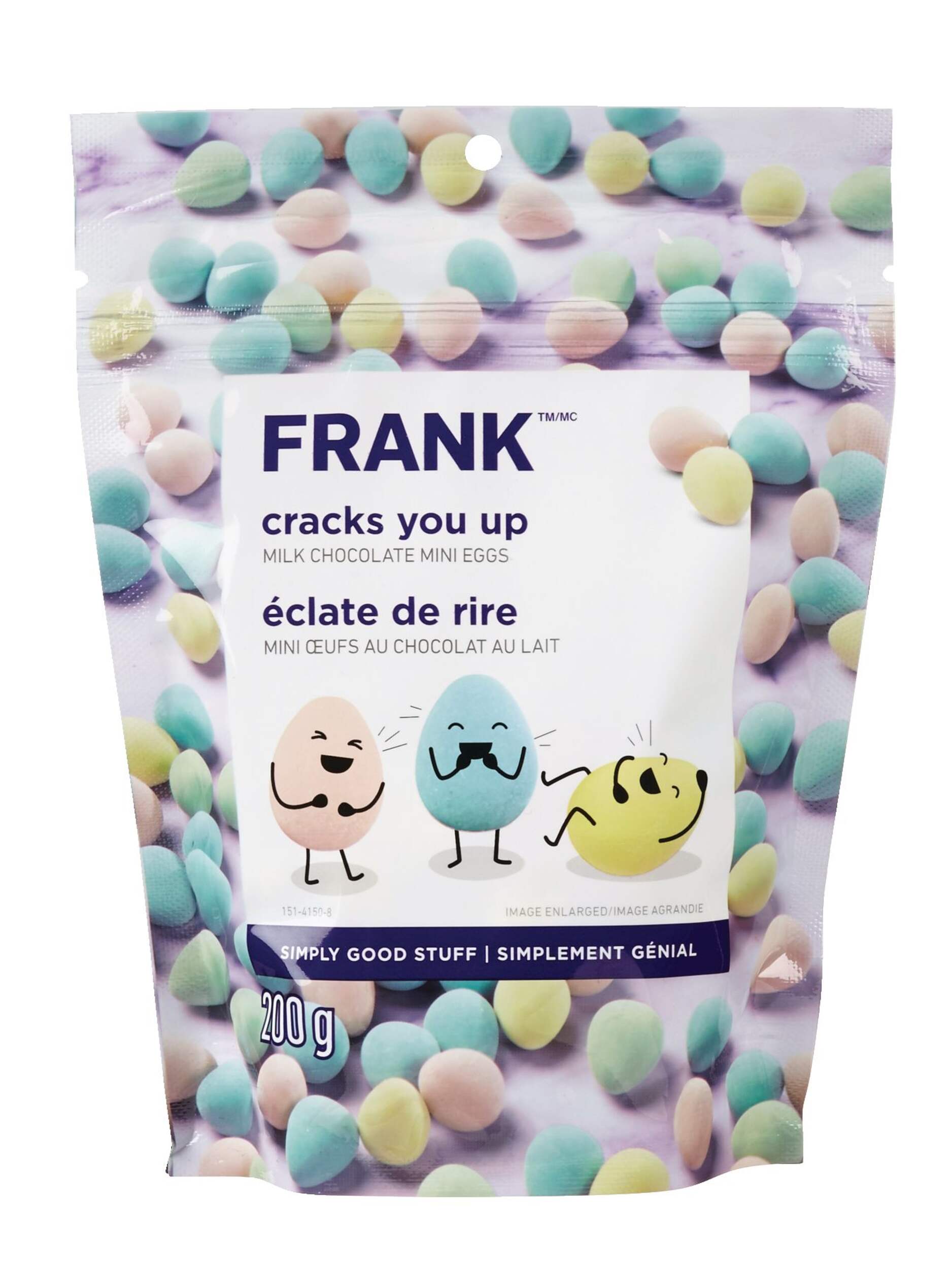 FRANK Milk Chocolate Mini Eggs, 200-g Front_Flat