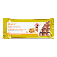Barre de chocolat au lait remplie de caramel FRANK, 300 g Front_Flat