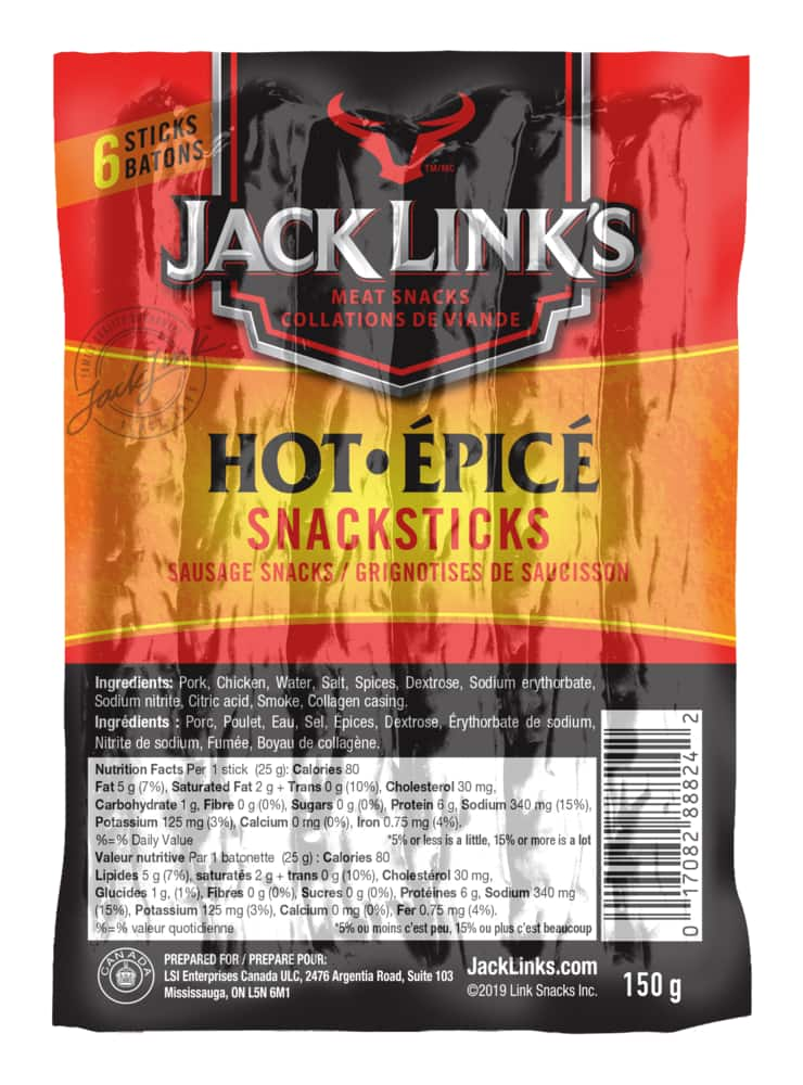 Jack Link's Hot Snack Sticks, 150-g | Canadian Tire