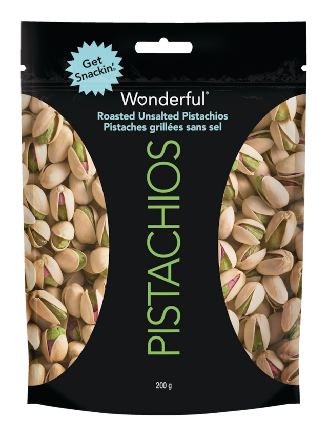 Wonderful Pistachios Roasted Unsalted In-Shell Pistachios, 200-g ...