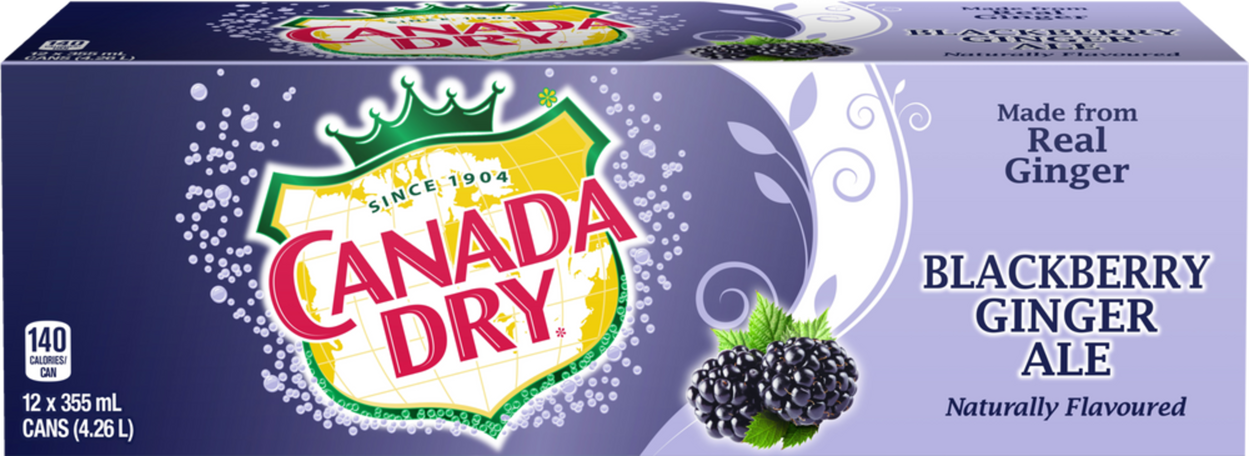 Canada Dry Blackberry Ginger Ale, 355mL, 12pk Canadian Tire
