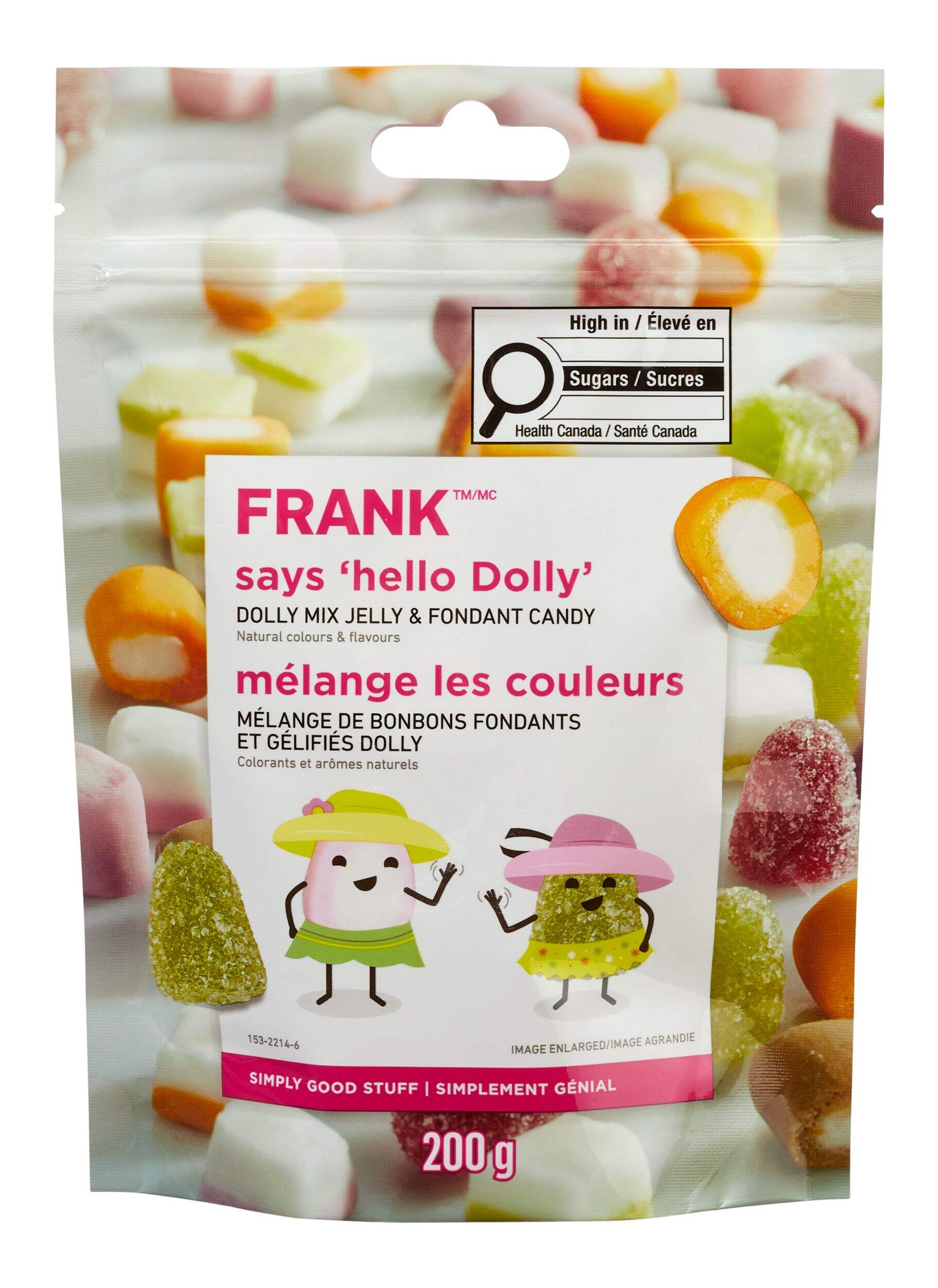 FRANK All Natural Dolly Mix Jelly & Fondant Candy, 200-g Front_Flat