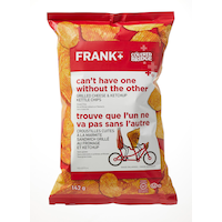 FRANK + Covered Bridge Grilled Cheese & Ketchup Potato Chips, 142-g