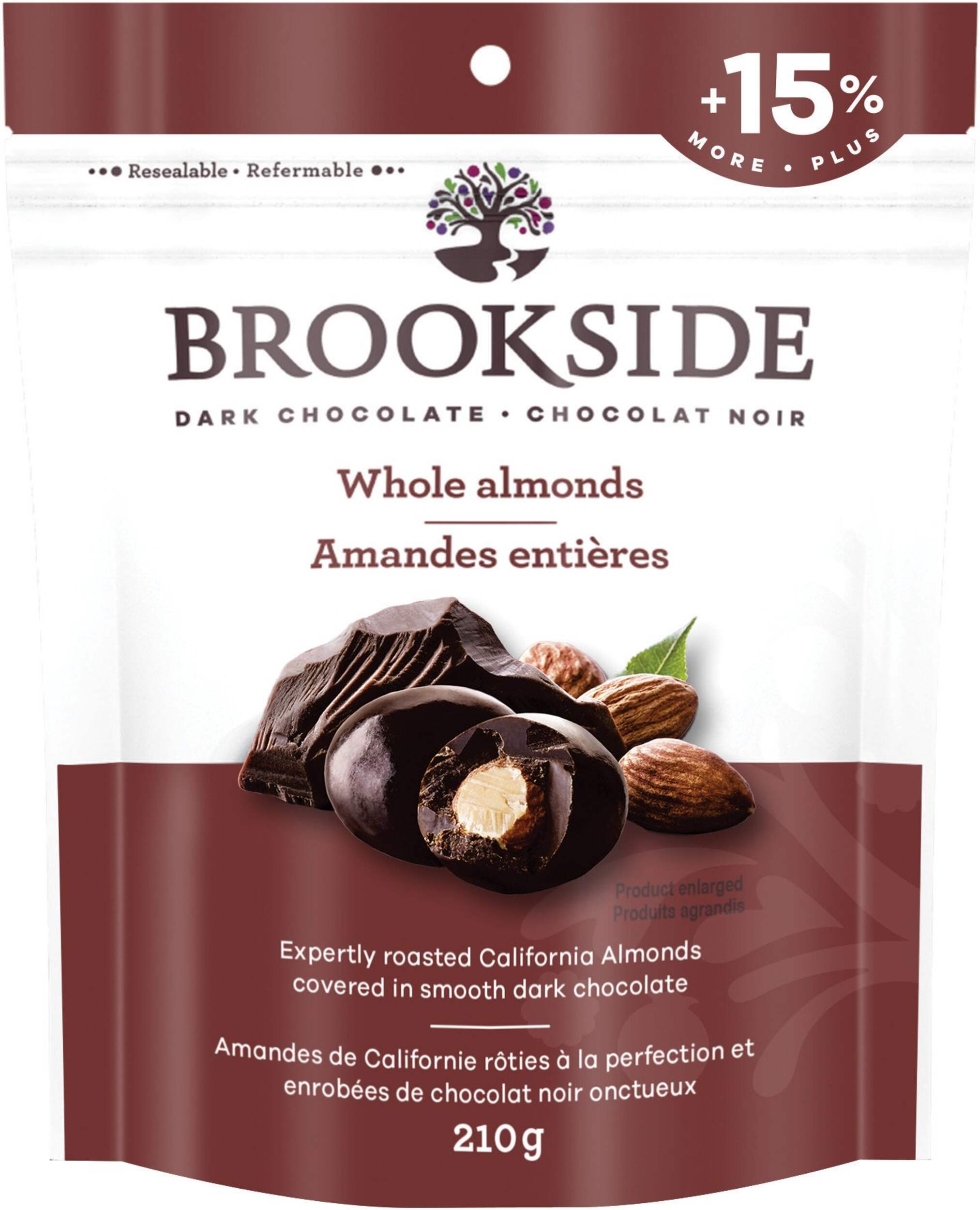 Brookside Dark Chocolate Almonds, 210-g Front_Flat