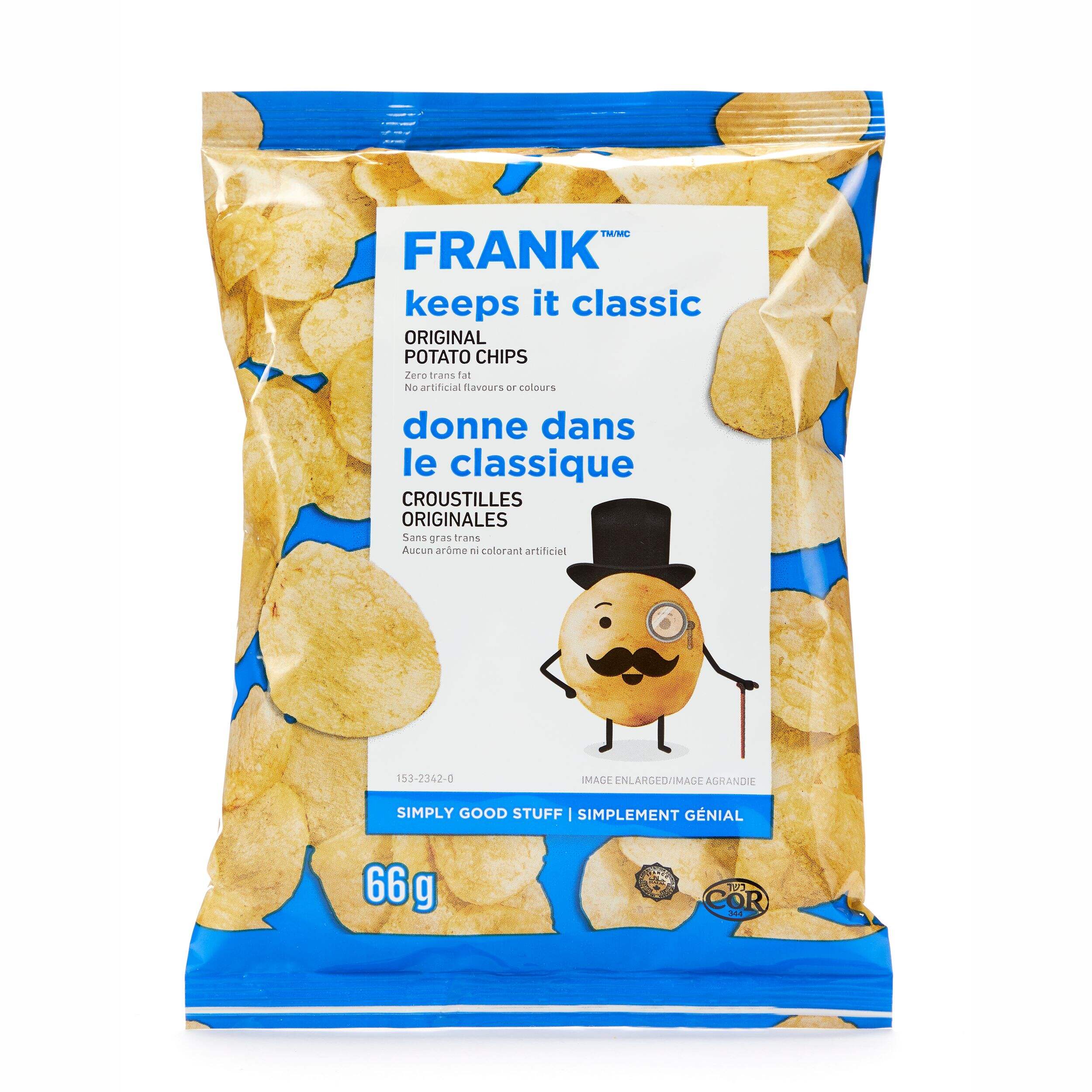 FRANK Original Potato Chips, 66-g Front_Flat