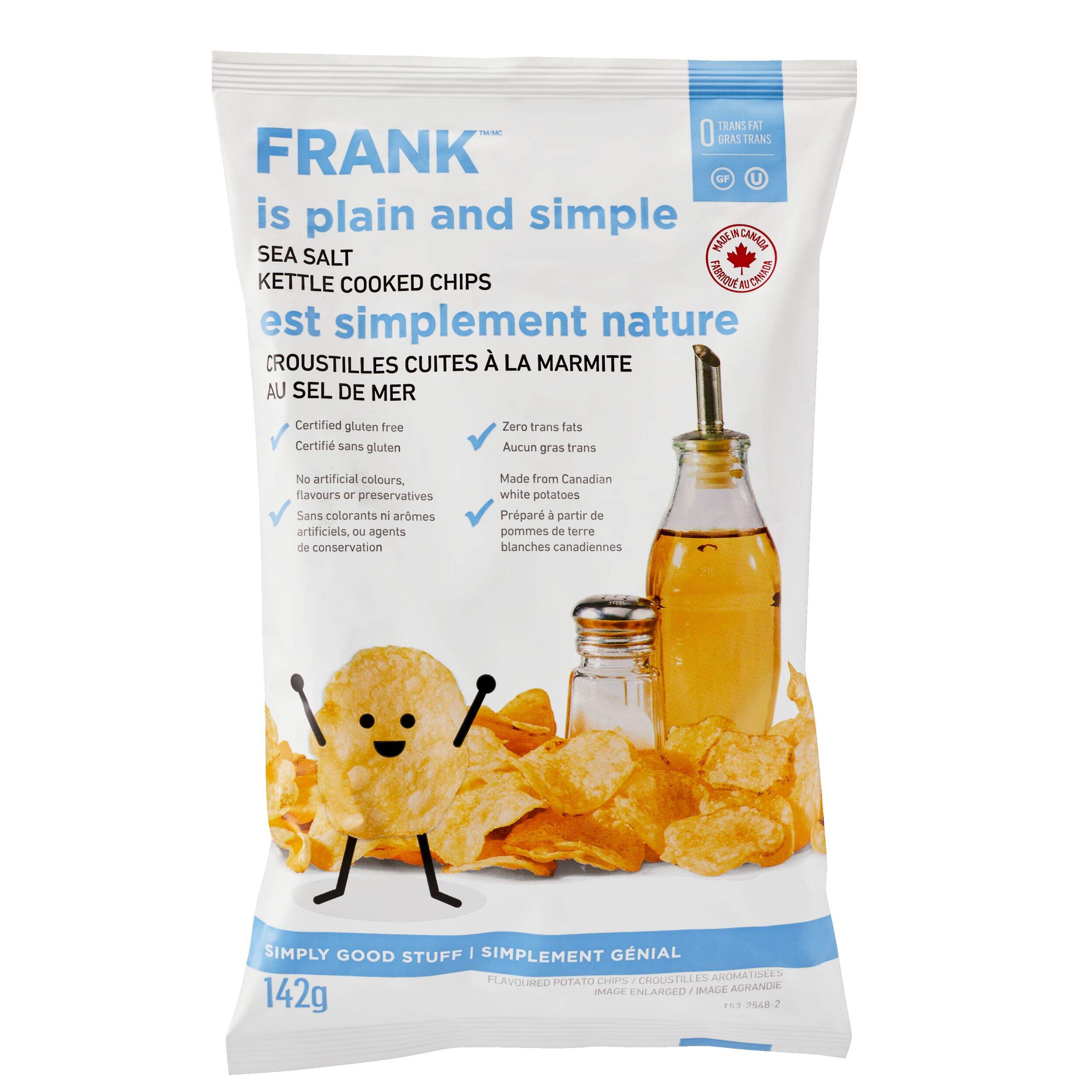 FRANK Sea Salt Kettle Chips, 142-g Front_Flat