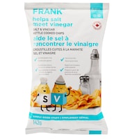 Croustilles cuites à la marmite FRANK, sel et vinaigre, 142 g