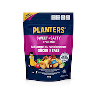 Planters Sweet and Salty Trail Mix with Nuts, Raisins & Chocolate, 170-g Front_Flat