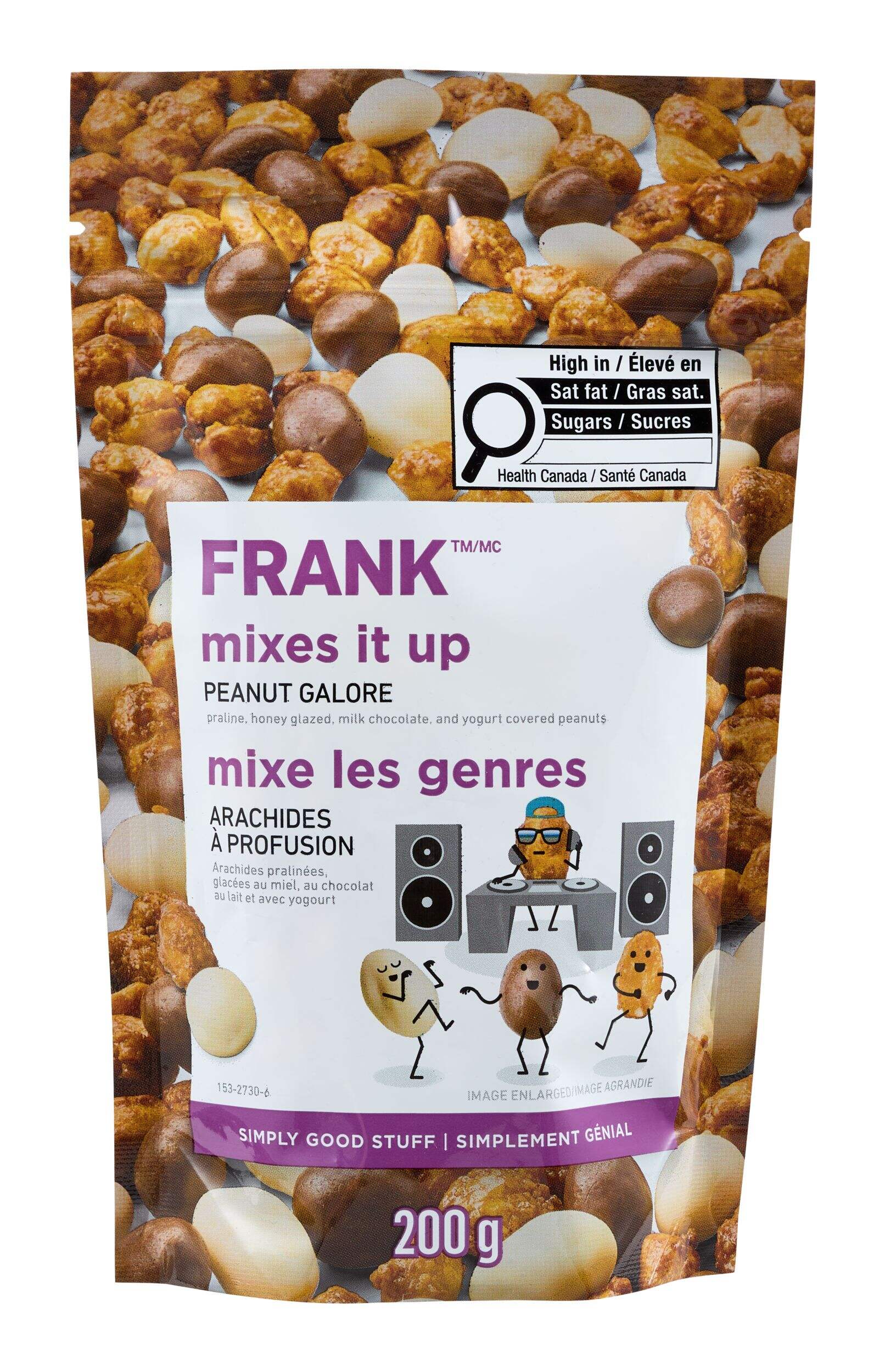 FRANK Mixes It Up Peanut Galore Snack Mix, 200-g Front_Flat
