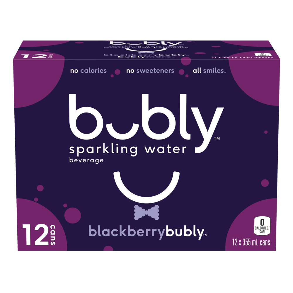 Bubly Blackberry Sparkling Water, 355-mL, 12-pk | Canadian Tire