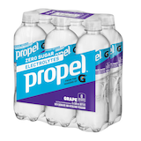 Propel Electrolyte Water Beverage, Grape, 500-mL, 6-pk Front_Three_Fourths_Angled_Left
