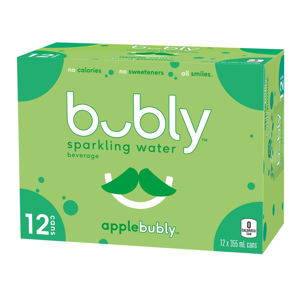 bubly Apple Sparkling Water, 355mL, 12pk Canadian Tire