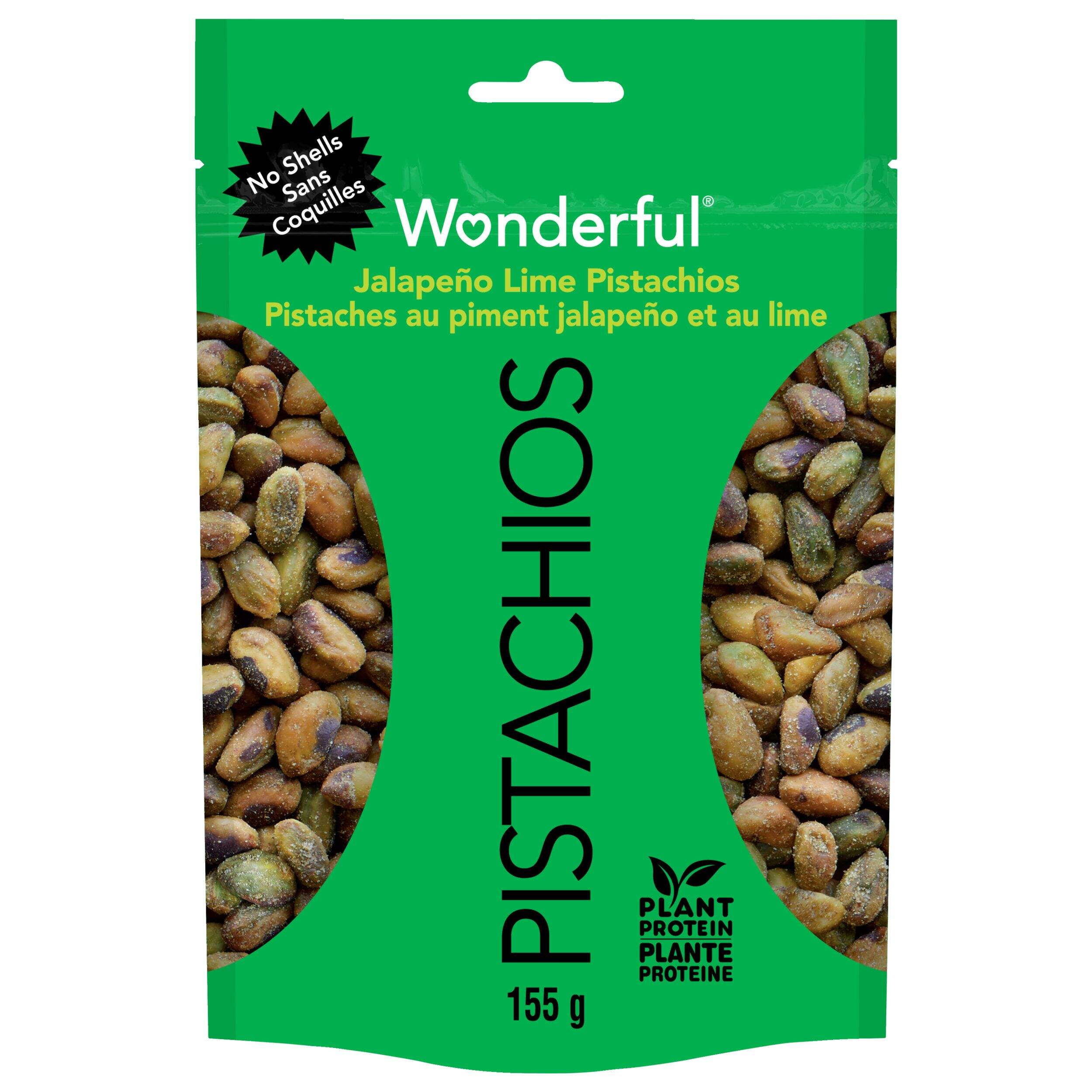 Wonderful Pistachios No Shell Jalapeno Lime Pistachios, 155-g Front_Flat