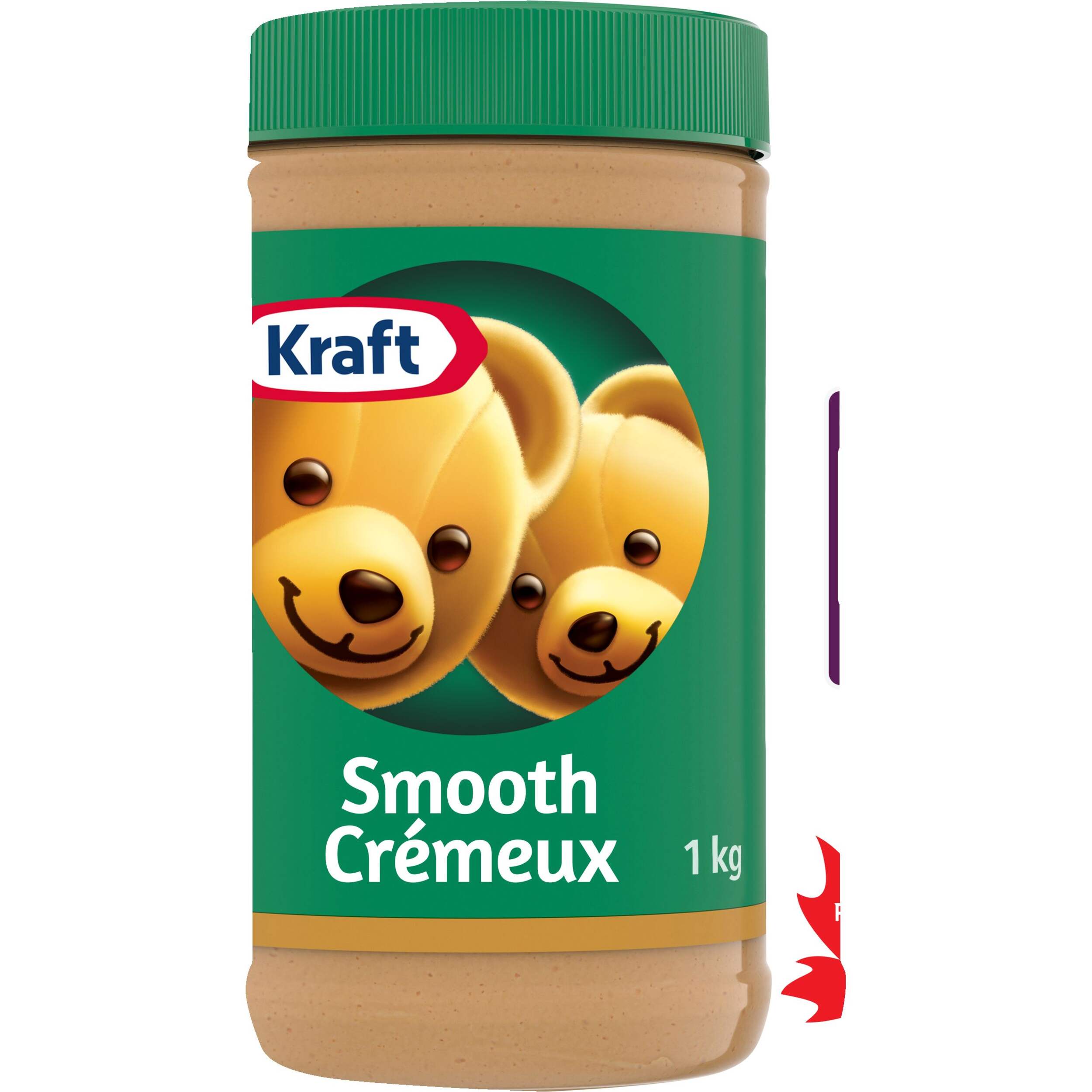 Kraft Peanut Butter, Smooth, 1-kg Front_Flat
