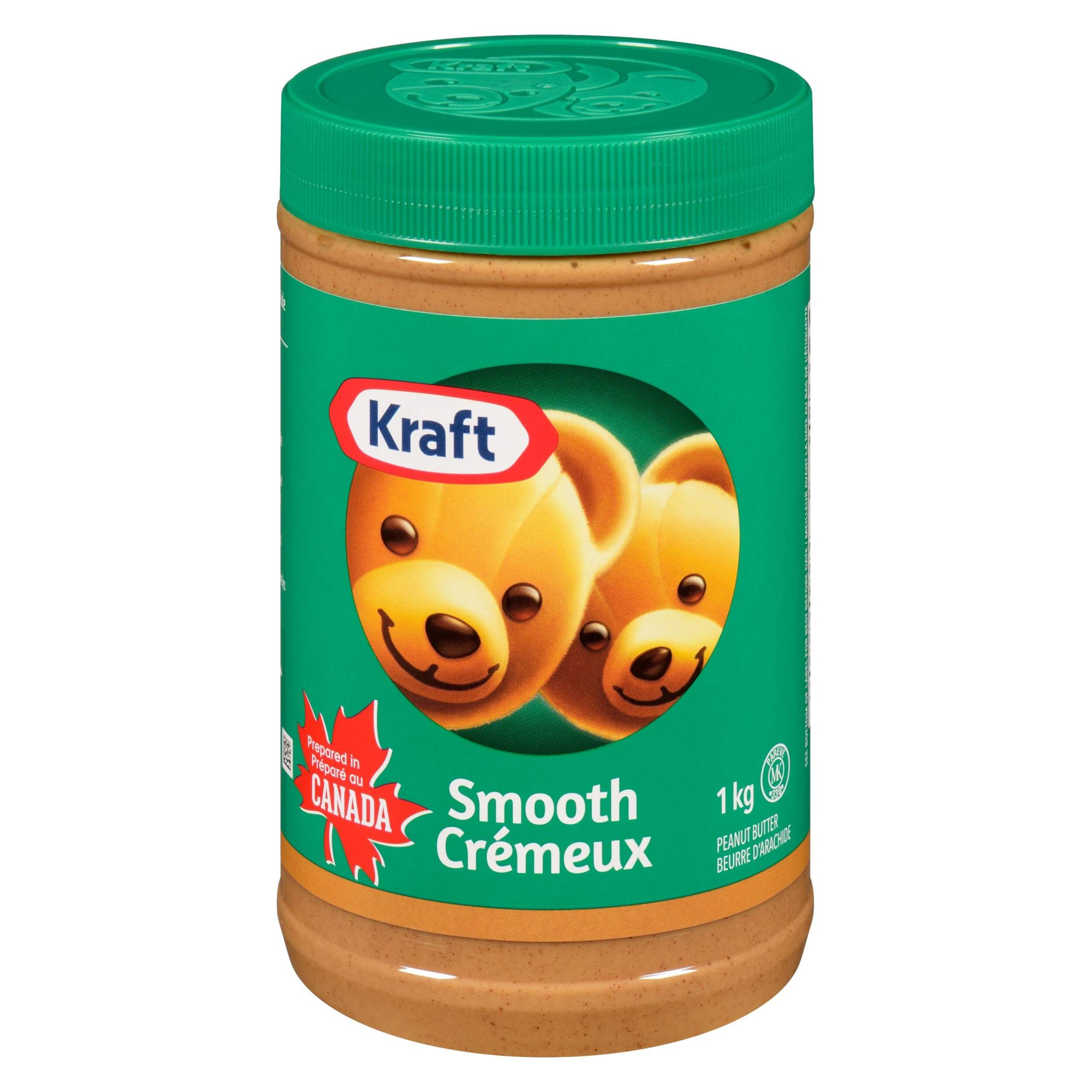 Kraft Peanut Butter, Smooth, 1-kg Front_Elevated
