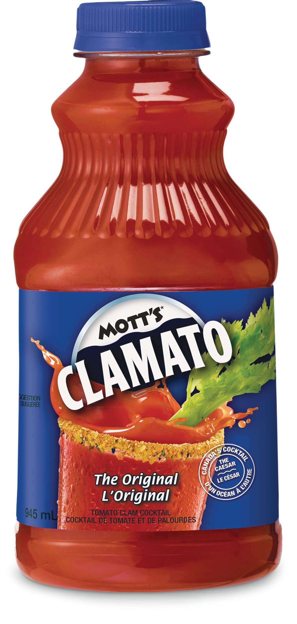 Mott's Clamato, l'original cocktail au jus de palourdes à la tomate, 945 mL Front_Flat