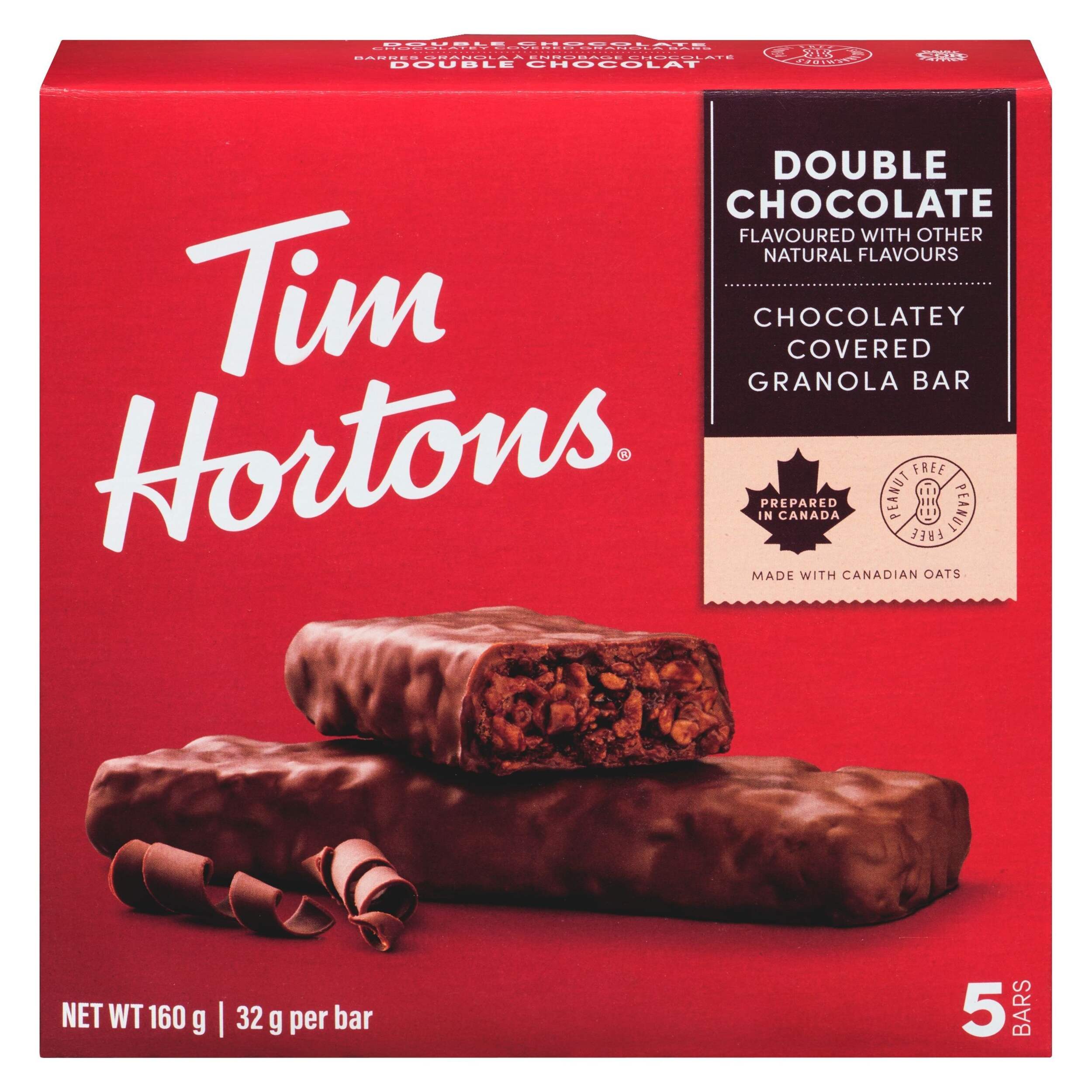 Tim Hortons Double Chocolatey Oat Granola Bars, 5-pk Front_Flat