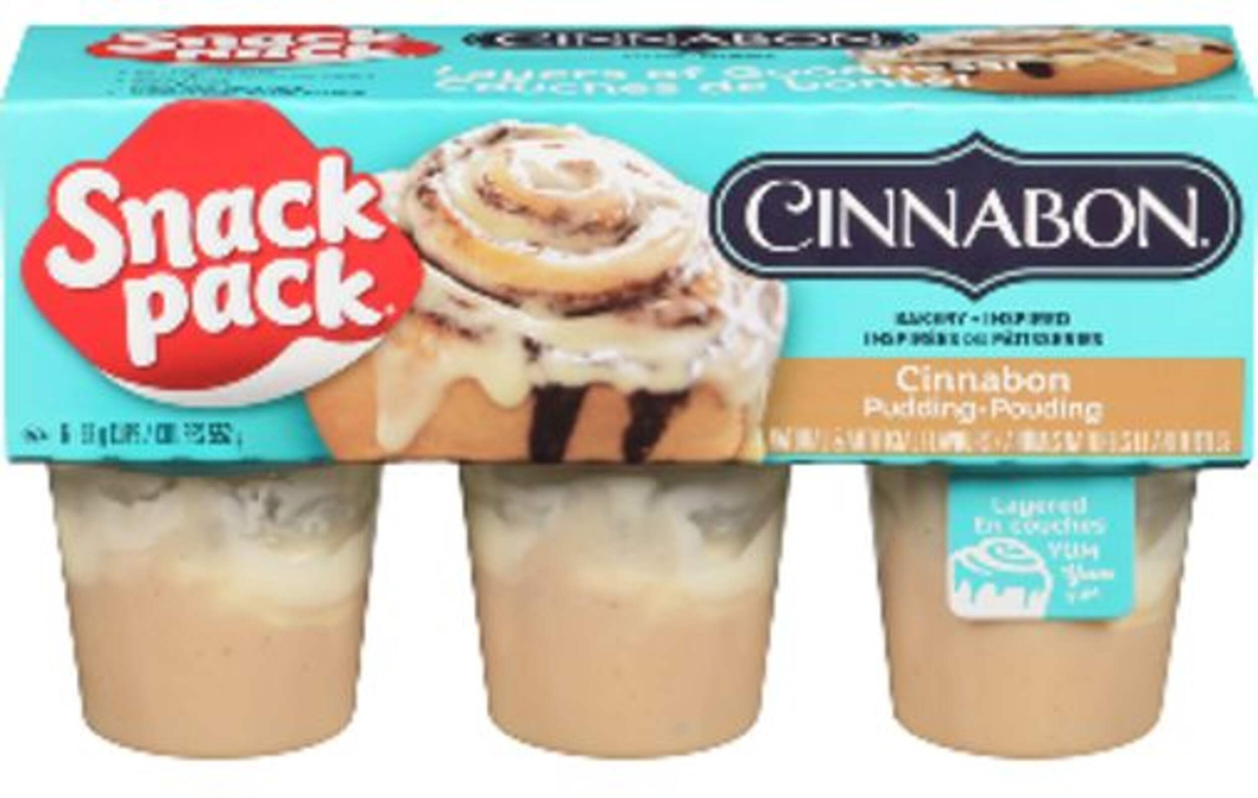 Snack Pack Cinnamon Cinnabon Pudding, 6-pk Front_Flat