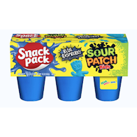Snack Pack Sour Patch Kids Juicy Gels Blue Raspberry Pudding, 6-pk Front_Flat