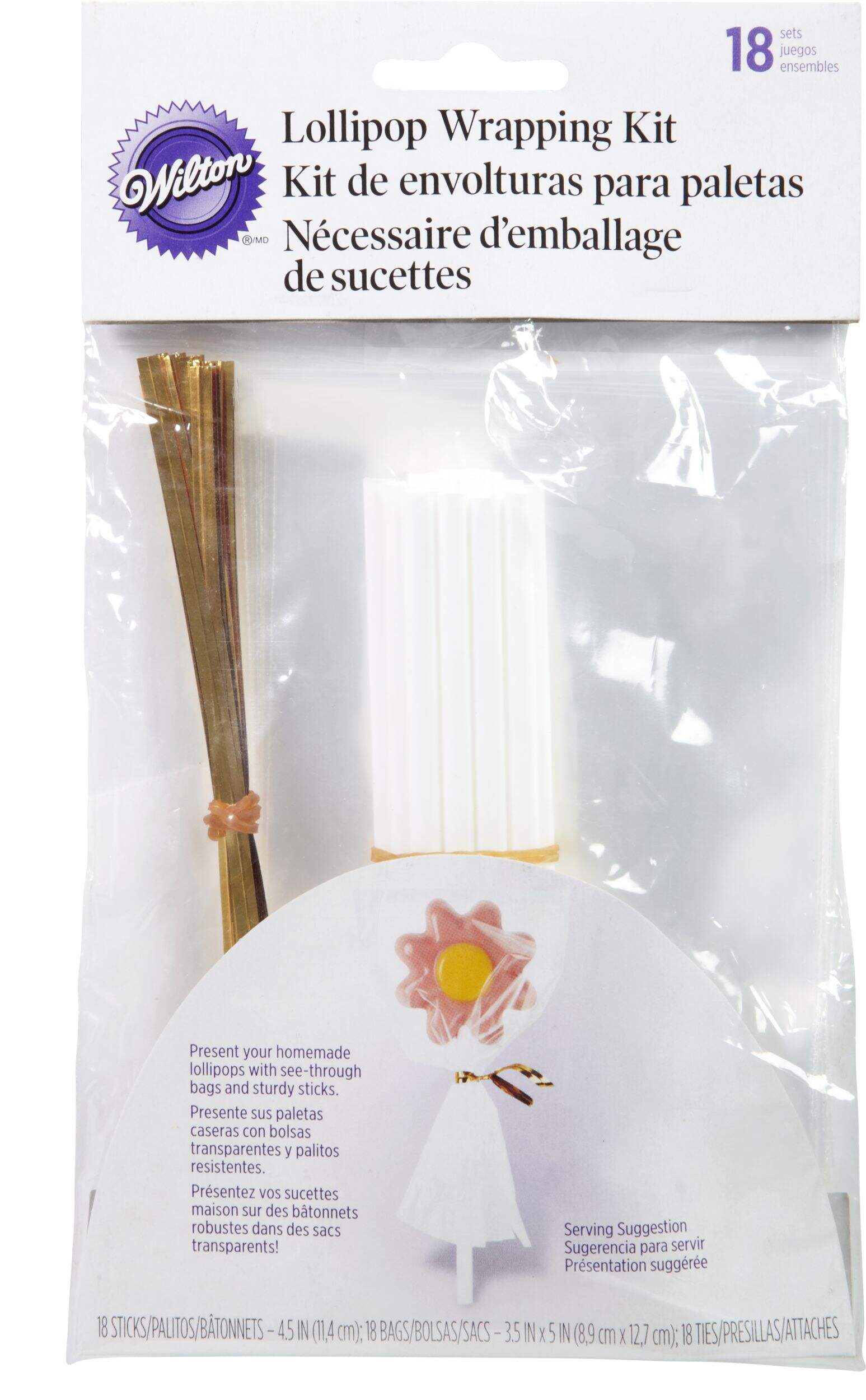 Wilton Lollipop Wrap Kit, 54-pc Front_Flat