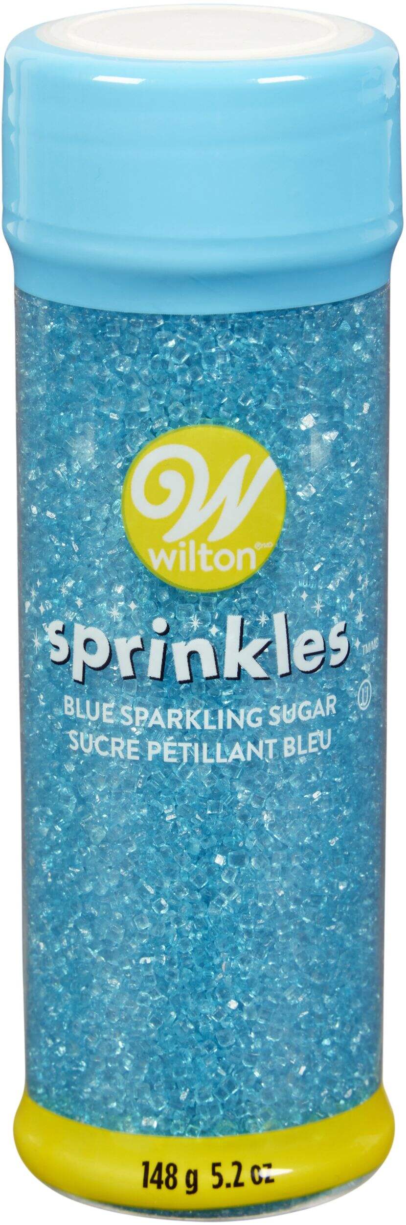 Wilton Edible Decorative Sugar Sprinkles, Blue, 5.2-oz, for Baking/Cake Decoration Front_Elevated