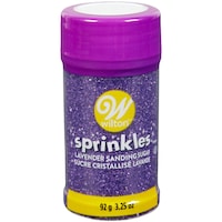 Wilton Edible Decorative Sugar Sprinkles, Purple, 3.25-oz, for Baking/Cake Decoration Front_Elevated